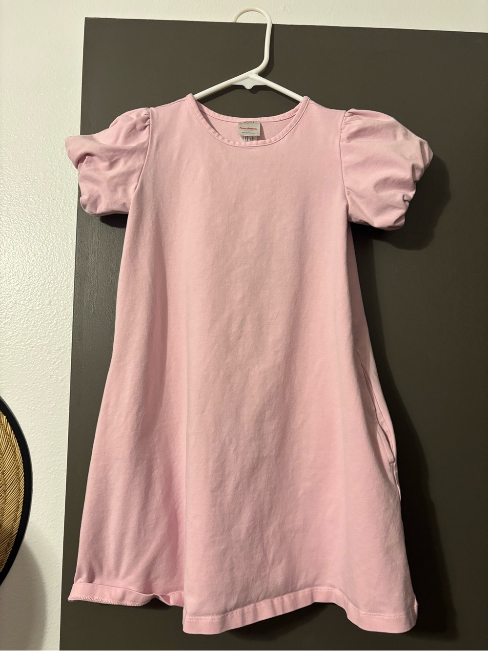 Hanna Andersson Pink Puff-Sleeve A-Line Dress
